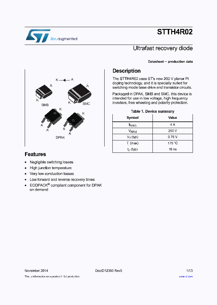 STTH4R02_8951788.PDF Datasheet