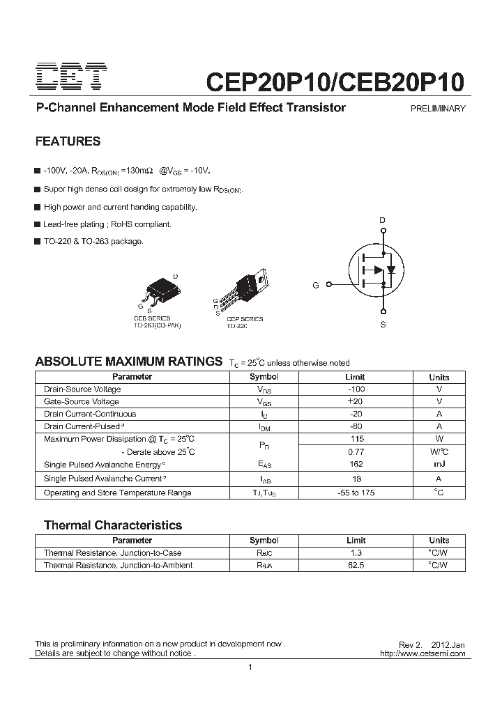 CEP20P10_8994807.PDF Datasheet