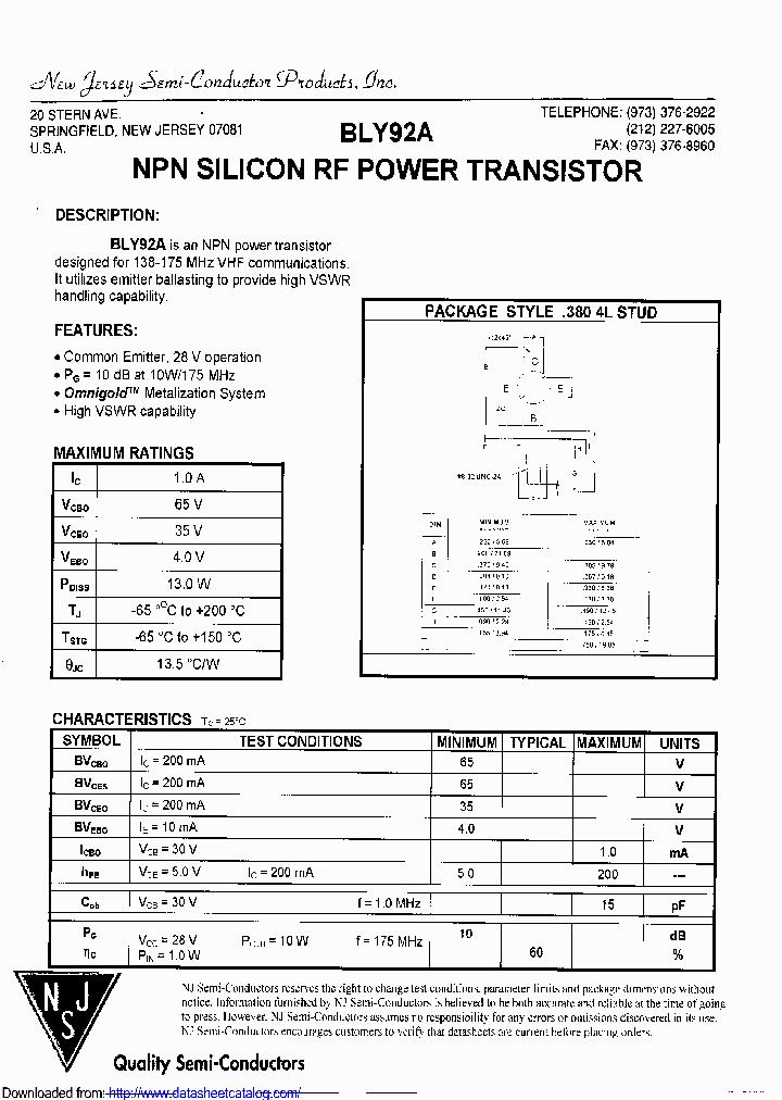 BLY92A_9010741.PDF Datasheet