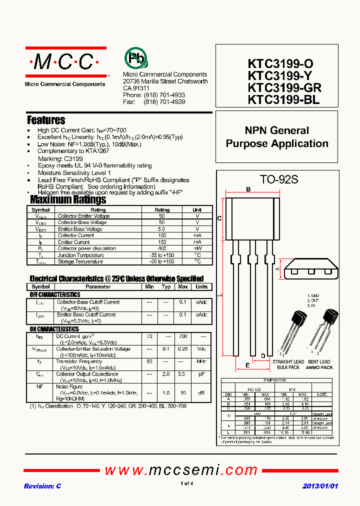 KTC3199-BL_9048556.PDF Datasheet