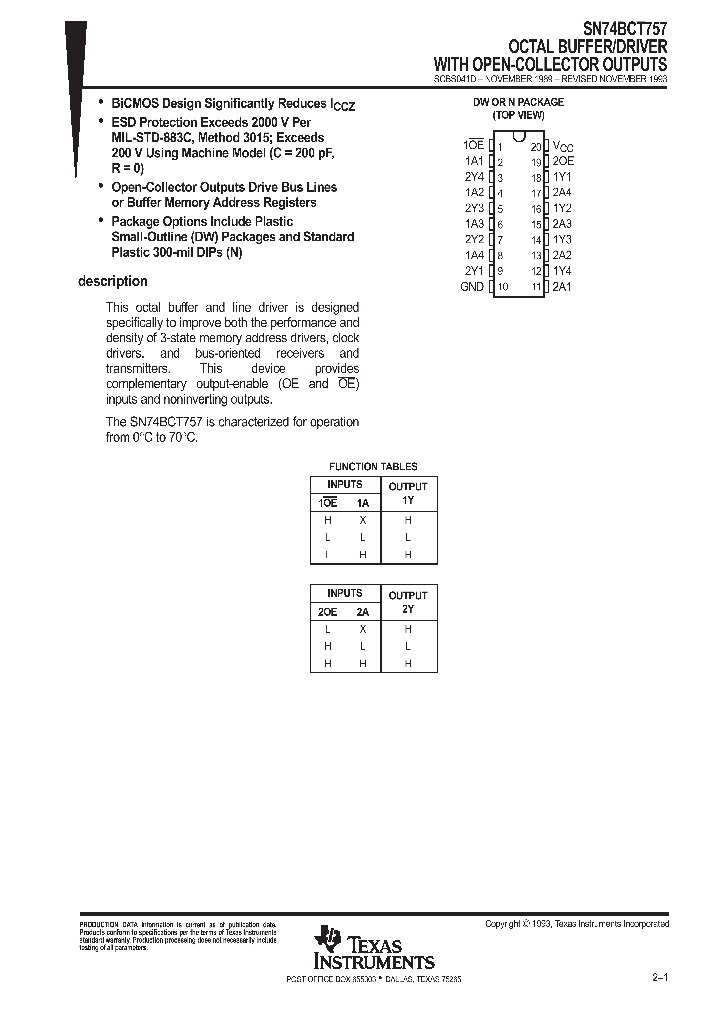 SN74BCT757N_9082380.PDF Datasheet