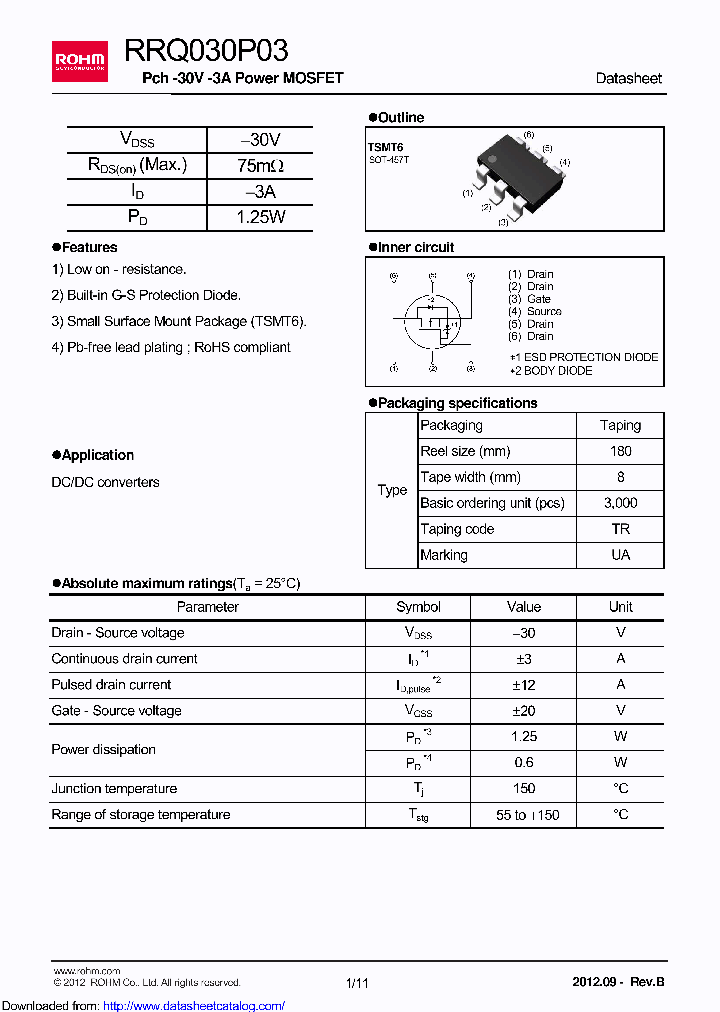 RRQ030P03TR_9091025.PDF Datasheet